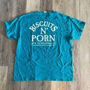Men’s biscuits and porn T-shirt